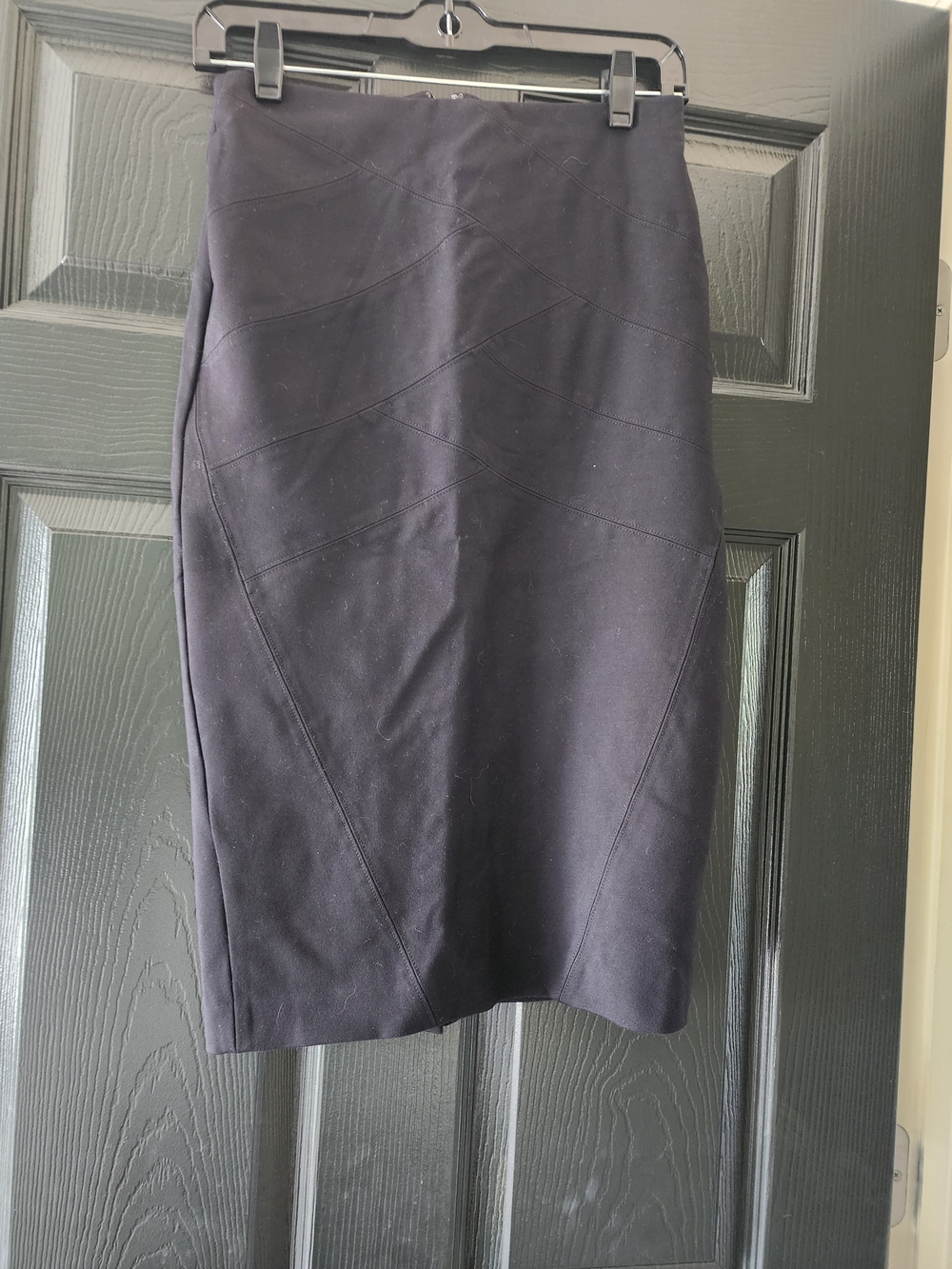 Express Black Panel-Seam Pencil Skirt